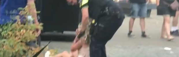 Kijk: Alice van LNN Media door politieagent bij de keel gepakt – ‘Het liep gewoon helemaal uit de klauwen’